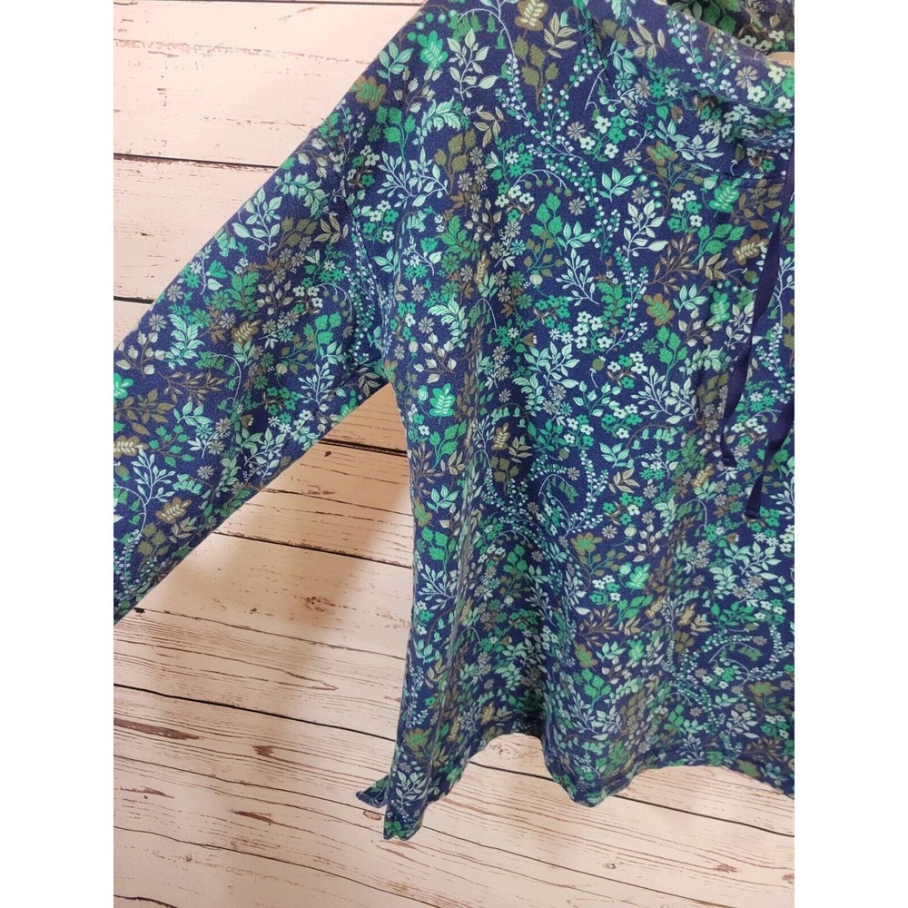 T by Talbots Green Floral Print Cowl Neck Active Top Women's Size Large Petite - Picture 7 of 10